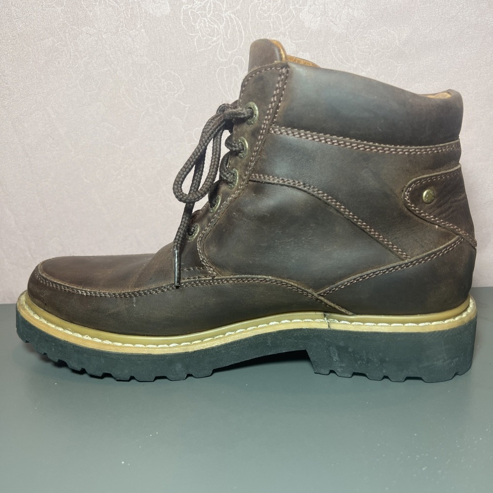 Gibi Homme Leather Boots Men's Size EU 39 US 7 Lace Up Brown Ankle EUC Artisan - Picture 3 of 10